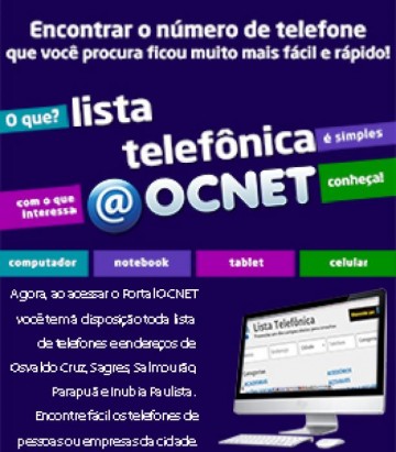 Conhe�a a Lista Telef�nica Online do Ocnet