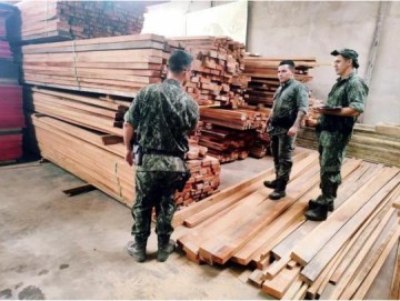 Empresa � multada em R$ 18,5 mil por vender e armazenar madeira sem documenta��o, em Osvaldo Cruz