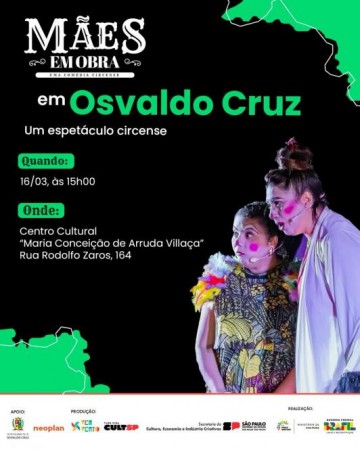 Osvaldo Cruz tem oficina e espet�culo de Teatro Circense gratuitos neste domingo, 16