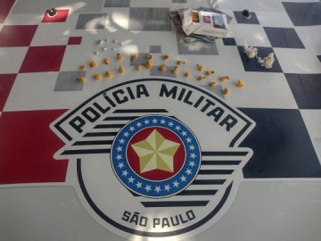 Pol�cia Militar de Osvaldo Cruz prende homem por tr�fico de drogas nesta ter�a-feira, 27