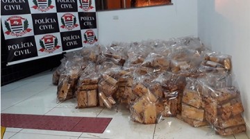 Polcia Civil apreende caminho com quase 850 quilos de maconha em Tup