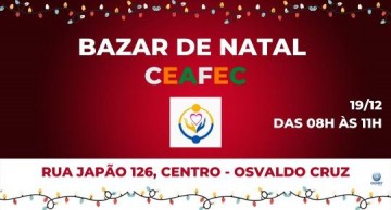 Centro Esprita Amor, F e Caridade realiza bazar beneficente de Natal neste domingo, 19