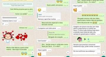 Cliente que perdeu m�e para Covid se emociona com carinho de atendente ao pedir pizza: 'Inesperado'