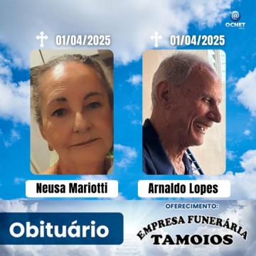 Portal Ocnet informa os falecimentos desta quarta-feira (02/04/2025)