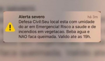Defesa Civil emite alerta para risco de queimadas em mais de 160 cidades na regi�o onde est� Osvaldo Cruz