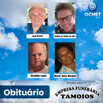 Portal Ocnet informa os falecimentos desta tera-feira (26/09/2023)