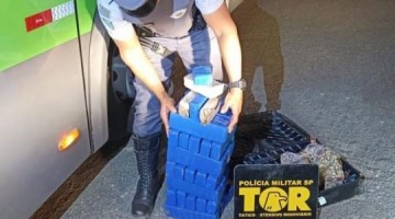 Mulher � presa com grande quantidade de maconha na SP-294, em Parapu�