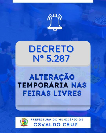 Prefeitura de OC anuncia mudan�as nas feiras livres do fim de ano