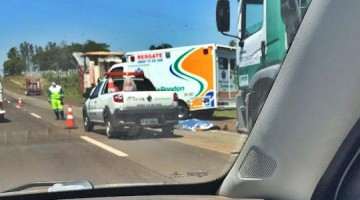 Funcion�rio morre atropelado durante obras na Rodovia Marechal Rondon em Guararapes
