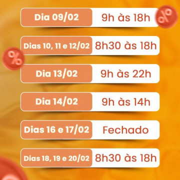 Com�rcio de Osvaldo Cruz tem hor�rios especiais e fechamento no Carnaval 2026