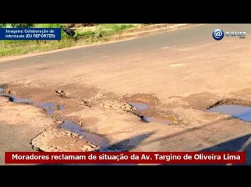 V�DEO: Moradores reclamam da situa��o da Av. Targino de Oliveira Lima