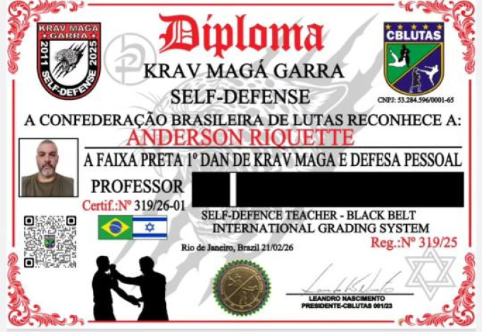 Professor de Osvaldo Cruz conquista faixa preta de Krav Maga e Defesa Pessoal