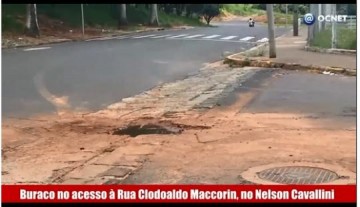 V�DEO: Moradores dos bairros Nelson Cavallini e Athenas reclamam da situa��o dos buracos nos cruzamentos