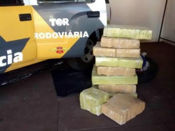 Presidente Epit�cio: pol�cia encontra quase 204 kg de maconha em carro
