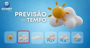 Quarta-feira (8)  de sol com aumento de nuvens  tarde e pancadas de chuva  noite