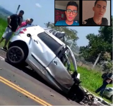 Dois rapazes morrem em grave acidente na Rodovia J�lio Budiski envolvendo carro e caminh�o em �lvares Machado