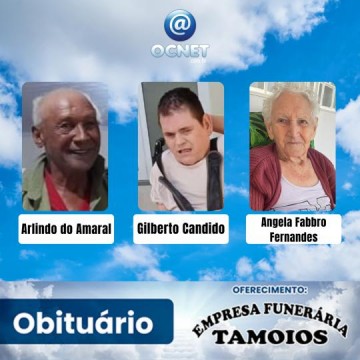 Portal Ocnet informa os falecimentos desta segunda-feira (10/03/2025)