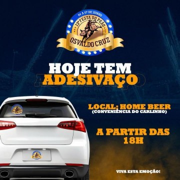 Comiss�o Organizadora do Rodeio de Osvaldo Cruz faz a primeira a��o de divulga��o da festa