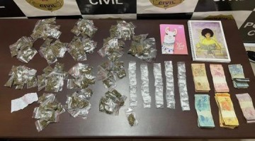 Com quase 200 por��es de coca�na e maconha em casa, rapaz de 18 anos � preso por tr�fico de drogas em Rin�polis