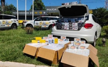 Homem � preso com 2,5 mil ma�os de cigarros contrabandeados em rodovia de Sant�polis do Aguape�