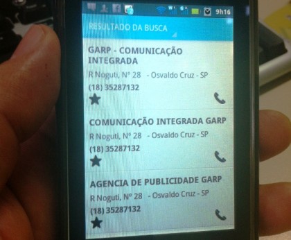 Acesse a Google Play e tenha no seu celular todos os telefones de Osvaldo Cruz gratuitamente