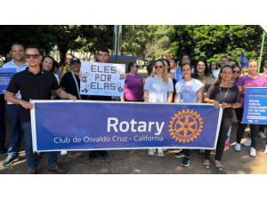 Caminhada 'Eles por Elas' re�ne comunidade em Osvaldo Cruz para conscientiza��o contra viol�ncia � mulher