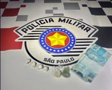 Pol�cia Militar prende homem por tr�fico de drogas em Irapuru