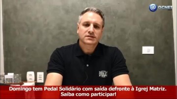 V�DEO: Domingo tem Pedal Solid�rio com sa�da defronte � Igreja Matriz
