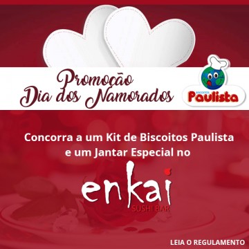 Biscoitos Paulista leva casal para Jantar Especial no Enkai