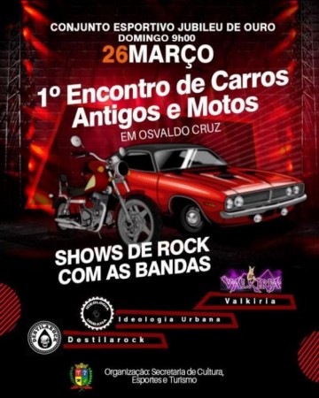 Osvaldo Cruz recebe Festival de Carros Antigos e Motos neste domingo, 26
