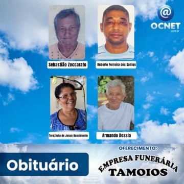Portal Ocnet informa os falecimentos desta quinta-feira (21/11/2024)