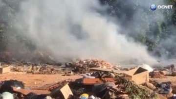 VDEO: Comea a temporada de queimadas em OC - proprietrio que queimou madeira e folhas hoje no centro deve ser multado