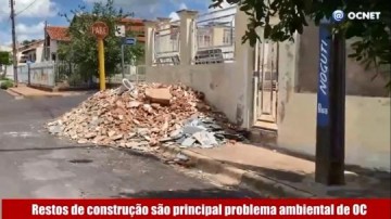 V�DEO: Res�duos de constru��o civil s�o o principal problema ambiental em OC
