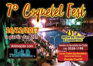Clube das Bandeiras promove 7� Coquetel Fest no dia 16 de dezembro