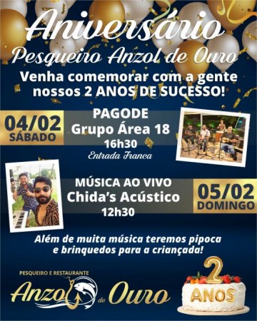 Novo Pesqueiro Anzol de Ouro comemora 2 anos no prximo fim de semana com programao especial