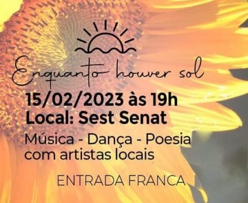 Espet�culo Enquanto Houver Sol re�ne artistas do passado de Osvaldo Cruz nesta quarta-feira no Sest Senat