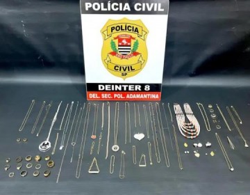 Policia Civil de Adamantina recupera grande quantidade joias, semijoias e bijuterias furtadas de diversas resid�ncias