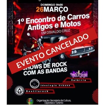 Prefeitura cancela mostra de carros antigos e motos programada para este domingo