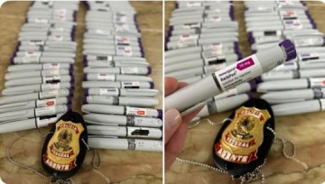 V�DEO: Pol�cia apreende em Pen�polis canetas de Mounjaro suspeitas de serem falsificadas