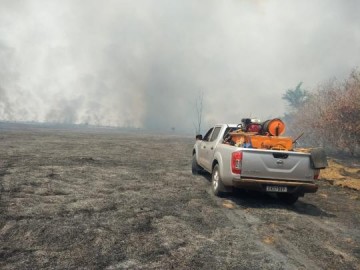 Incndio atinge rea do Parque Estadual do Rio do Peixe, em Ouro Verde