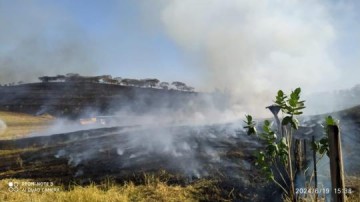 FL�RIDA: Inc�ndio pr�ximo � mata na SP-294 durou mais de tr�s horas