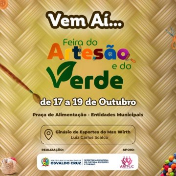 Feira do Artes�o e do Verde movimenta Osvaldo Cruz em outubro