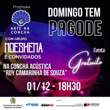 Domingo tem "Arte na Concha" com show de pagode do Grupo No Eskema e Convidados