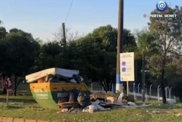 VDEO: Caamba da Rua Espanha tambm vira ponto viciado de lixo