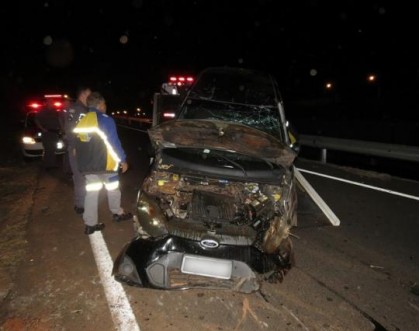 Capotamento foi registrado em Dracena (Foto: Jorge Zanoni/Cedida)