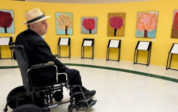 Arte de Osmar Santos em exposi��o acess�vel no Museu da Inclus�o