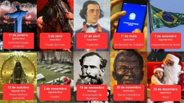 Governo federal divulga calend�rio oficial de feriados e pontos facultativos para 2026