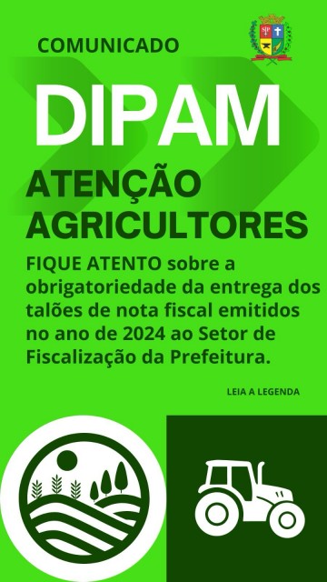 Prefeitura de Osvaldo Cruz alerta produtores rurais sobre a entrega de tal�es de nota fiscal de 2024